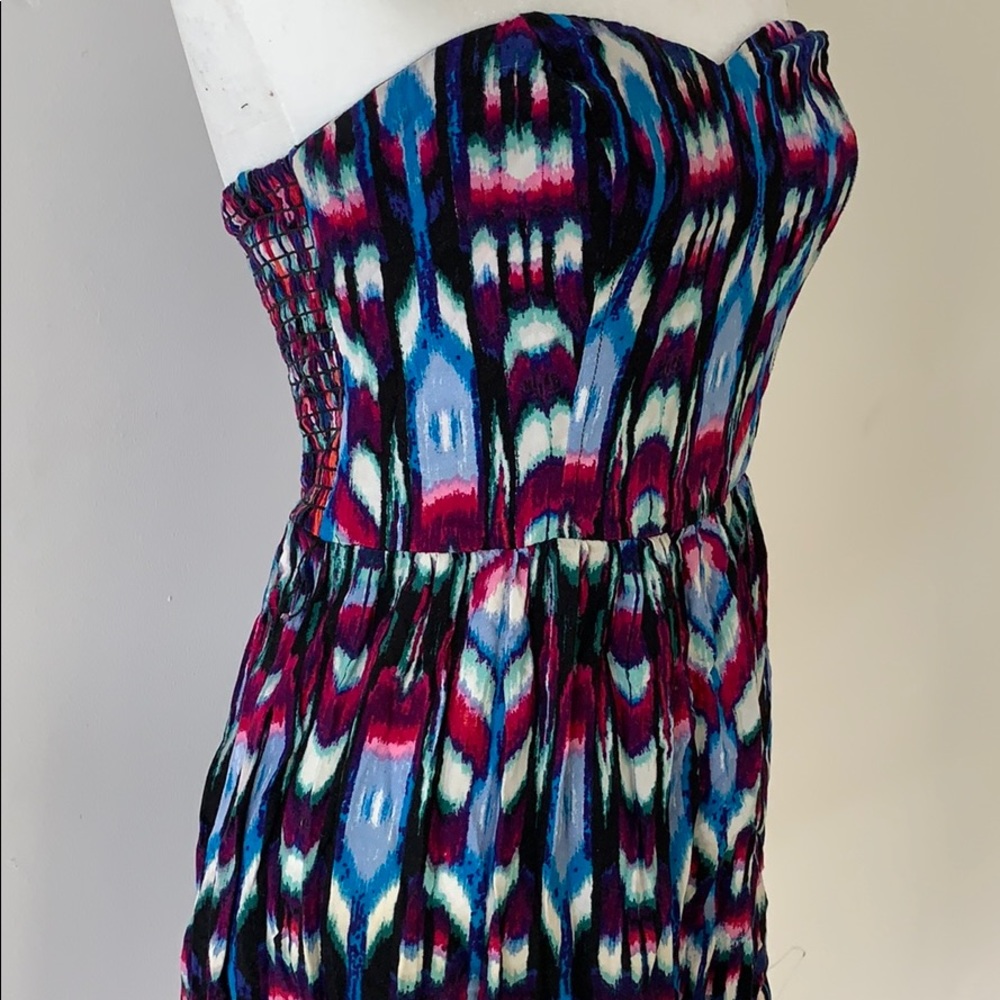 Strapless mini dress